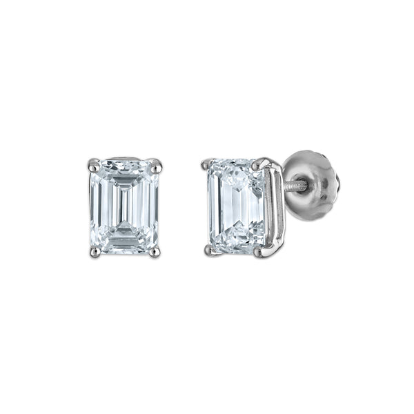 White Diamond Stud Earrings in 10KT Gold