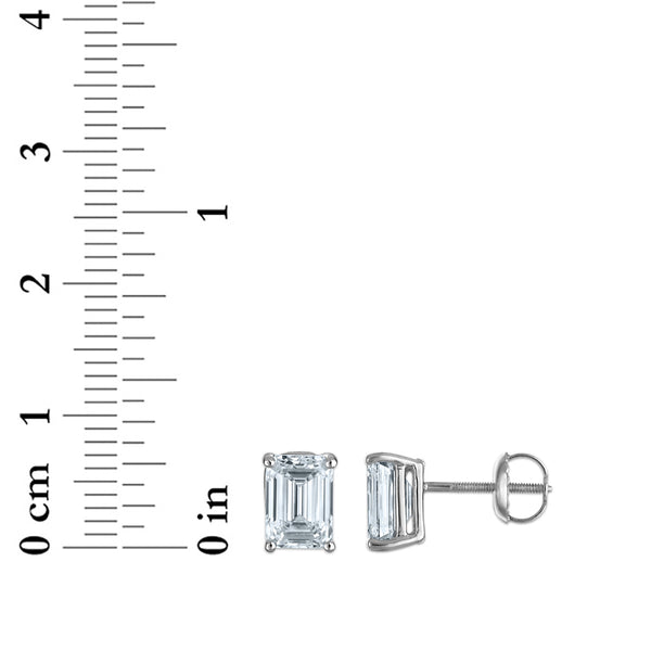 White Diamond Stud Earrings in 10KT Gold