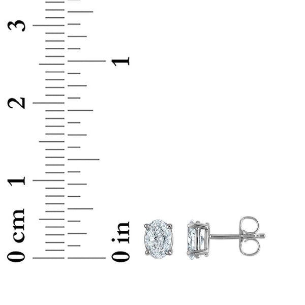 White Diamond Stud Earrings in 10KT Gold