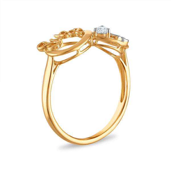 White Diamond Infinity Ring in 10KT Gold