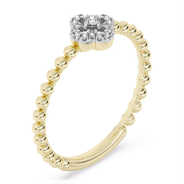 White Diamond Fashion Ring in 10KT Gold