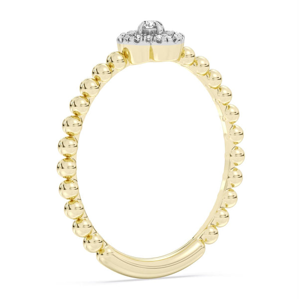 White Diamond Fashion Ring in 10KT Gold