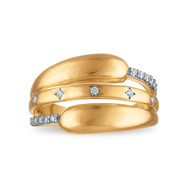 White Diamond Fashion Ring in 925 Silver