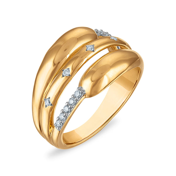 White Diamond Fashion Ring in 925 Silver