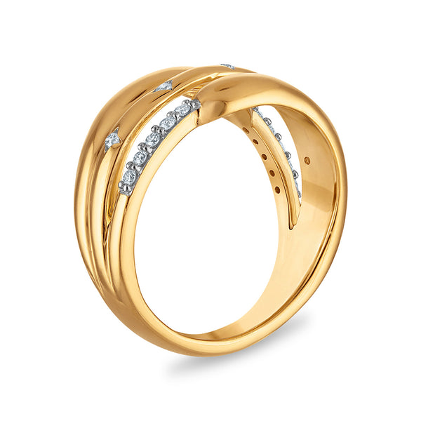 White Diamond Fashion Ring in 925 Silver