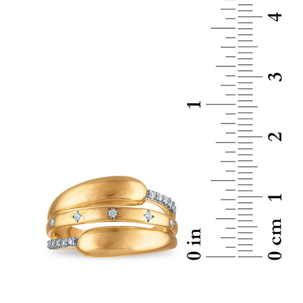 White Diamond Fashion Ring in 925 Silver