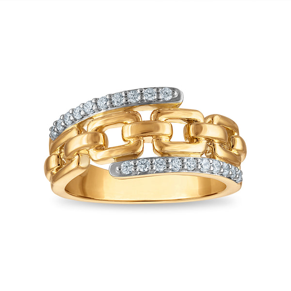1/4 CTW Lab Grown Diamond Ring in Gold Vermeil