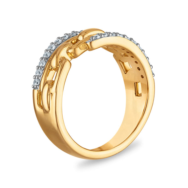 1/4 CTW Lab Grown Diamond Ring in Gold Vermeil