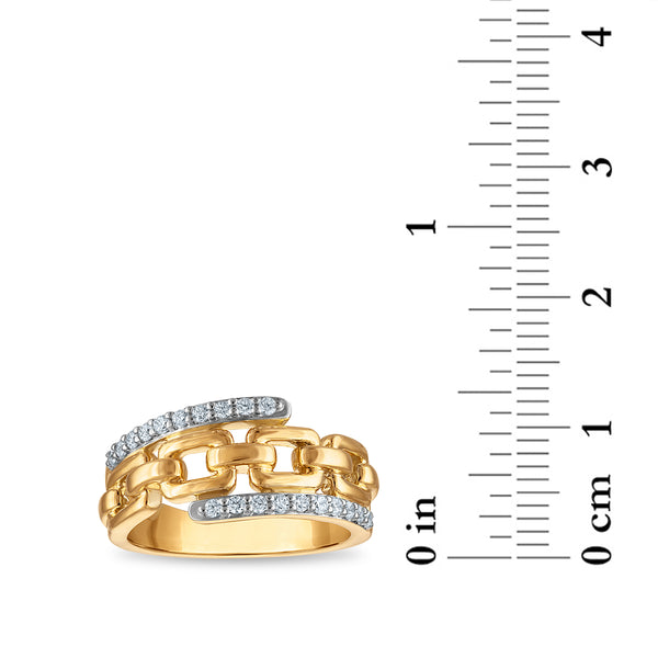 1/4 CTW Lab Grown Diamond Ring in Gold Vermeil