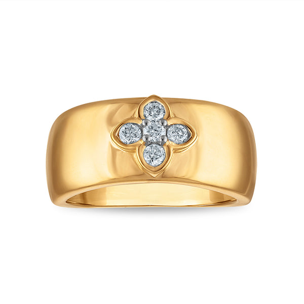 White Diamond Fashion Ring in 925 Silver