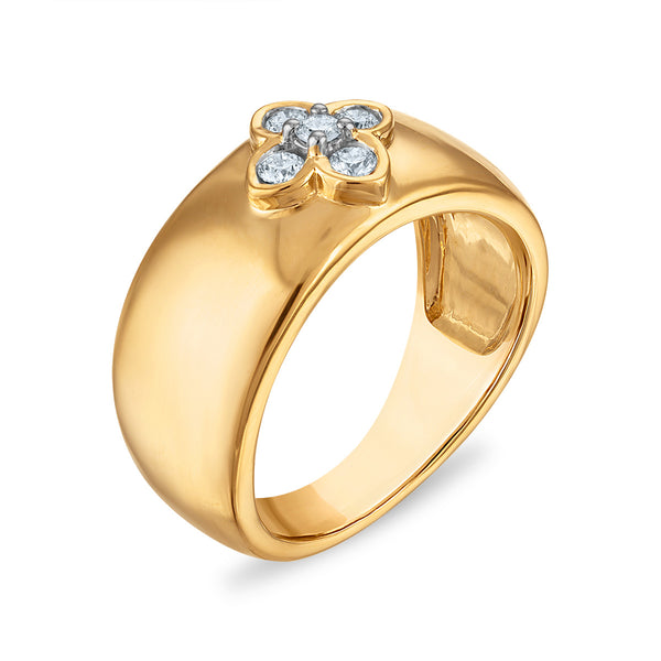 White Diamond Fashion Ring in 925 Silver