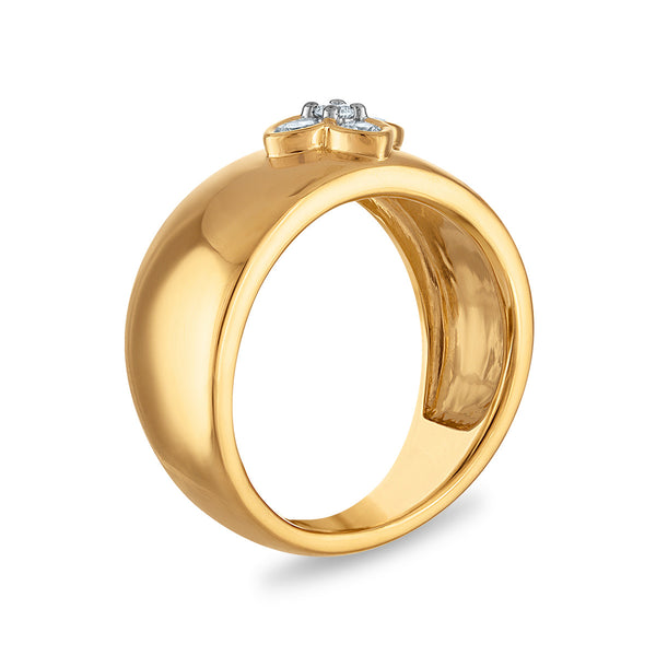 White Diamond Fashion Ring in 925 Silver