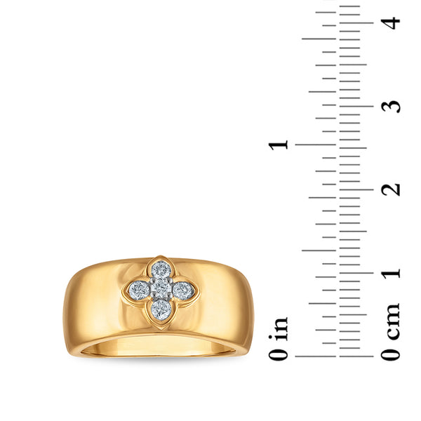 White Diamond Fashion Ring in 925 Silver
