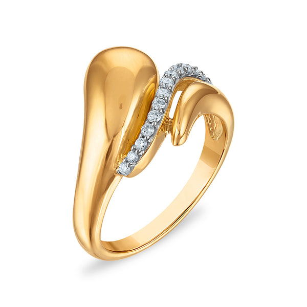 White Diamond Fashion Ring in 925 Silver