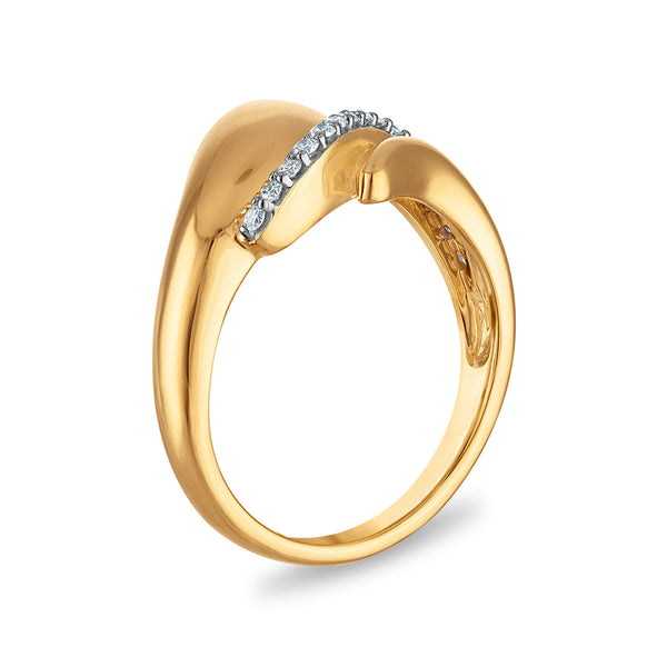 White Diamond Fashion Ring in 925 Silver