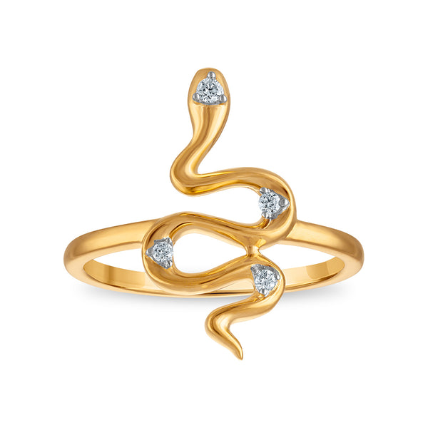 EcoLove Lab Grown Diamond Accent Ring in Yellow Gold Plated Sterling Silver