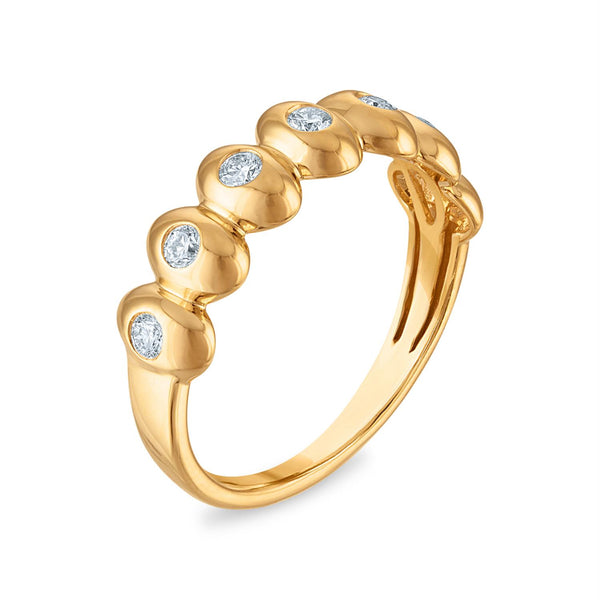 White Diamond Fashion Ring in 925 Silver