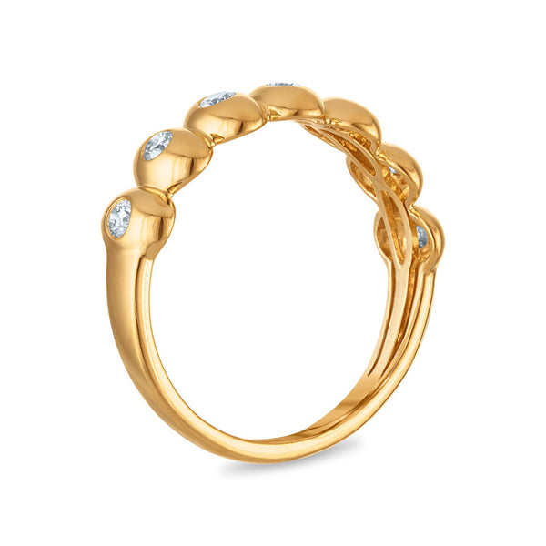 White Diamond Fashion Ring in 925 Silver