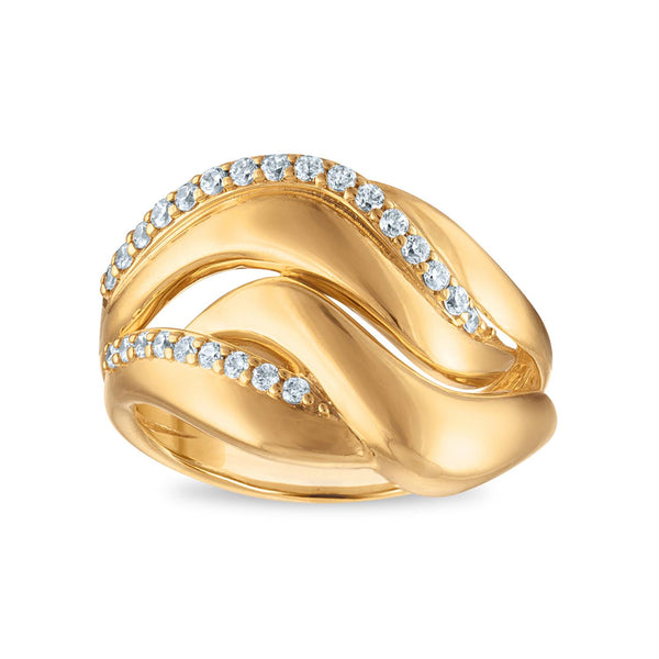 White Diamond Fashion Ring in 925 Silver