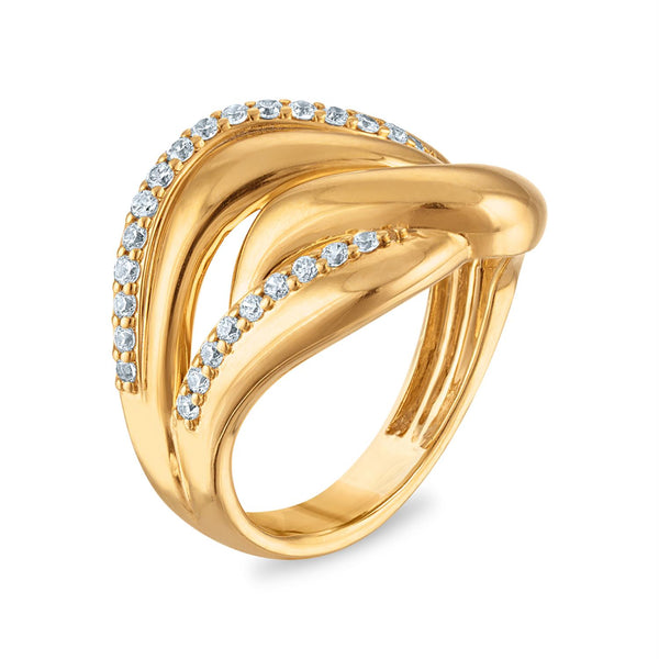 White Diamond Fashion Ring in 925 Silver