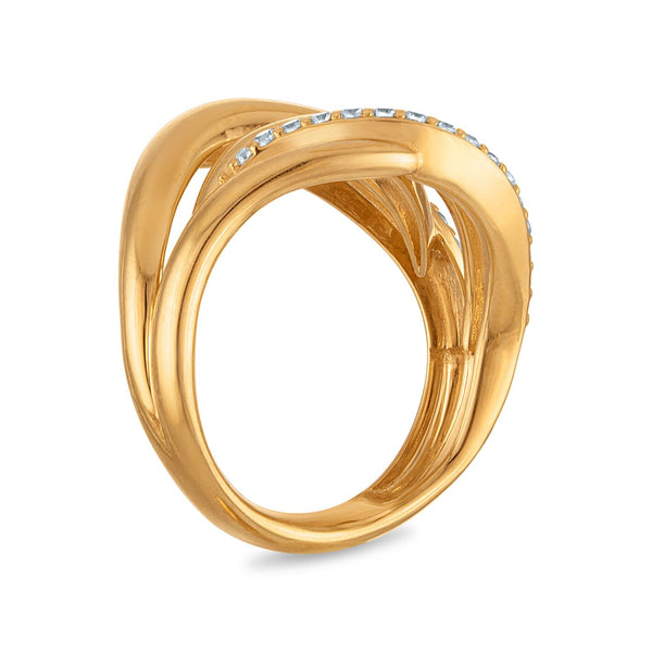 White Diamond Fashion Ring in 925 Silver