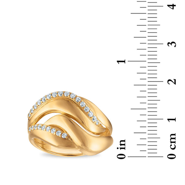 White Diamond Fashion Ring in 925 Silver