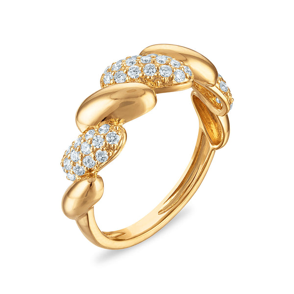 White Diamond Fashion Ring in 925 Silver