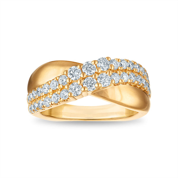 White Diamond Fashion Ring in 925 Silver