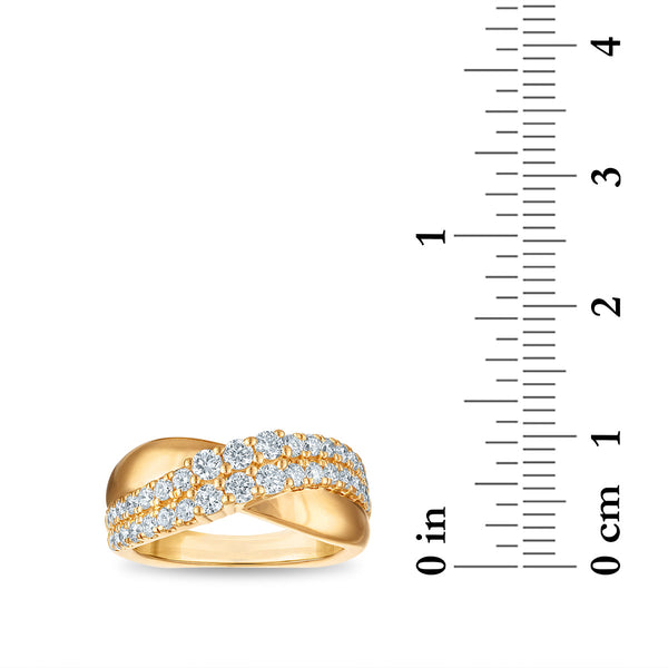 White Diamond Fashion Ring in 925 Silver