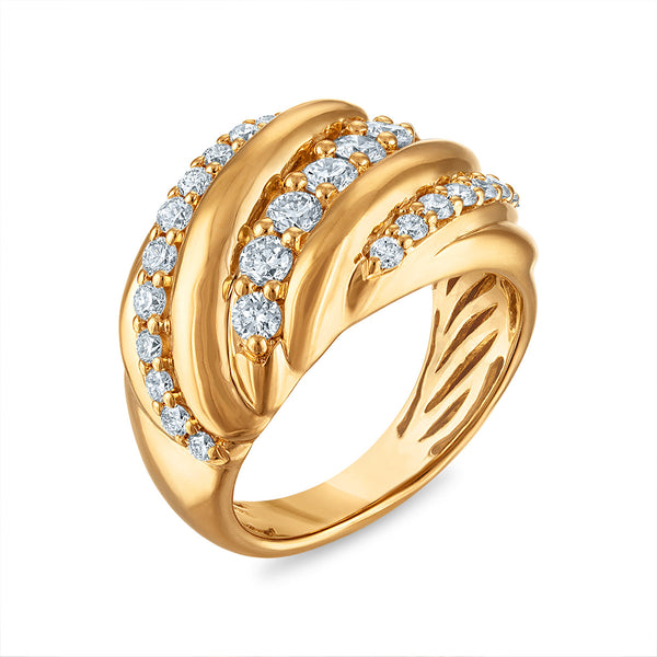 White Diamond Fashion Ring in 925 Silver