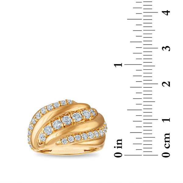 White Diamond Fashion Ring in 925 Silver