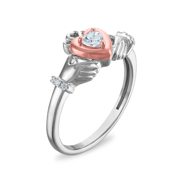 White Diamond Ring in 925 Silver