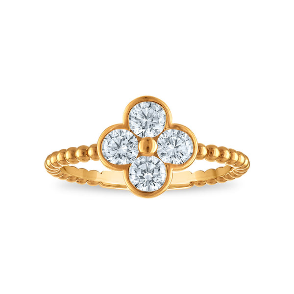 White Diamond Ring in 10KT Gold
