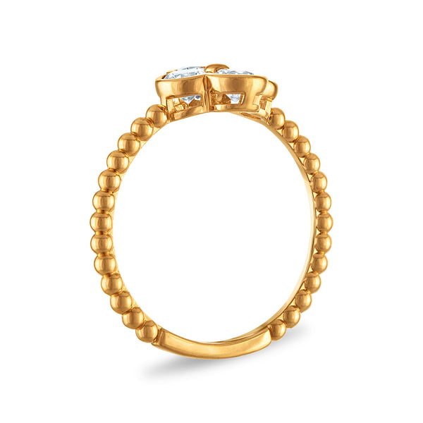 White Diamond Ring in 10KT Gold