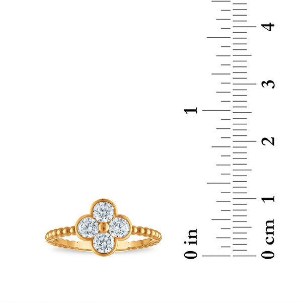 White Diamond Ring in 10KT Gold