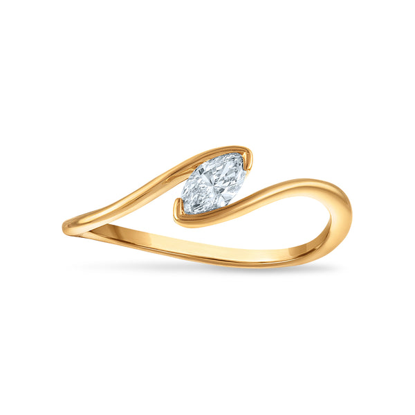 White Diamond Fashion Ring in 10KT Gold