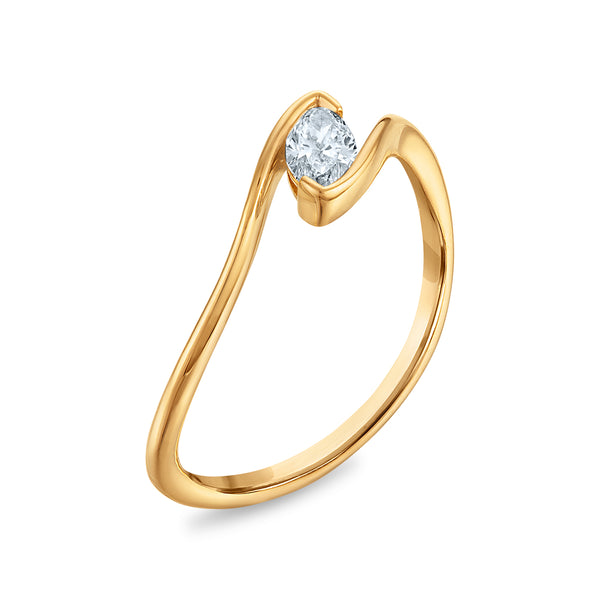 White Diamond Fashion Ring in 10KT Gold