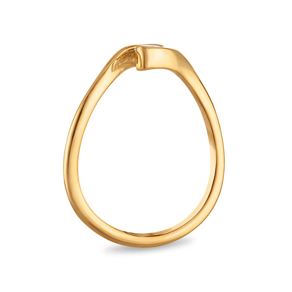 White Diamond Fashion Ring in 10KT Gold