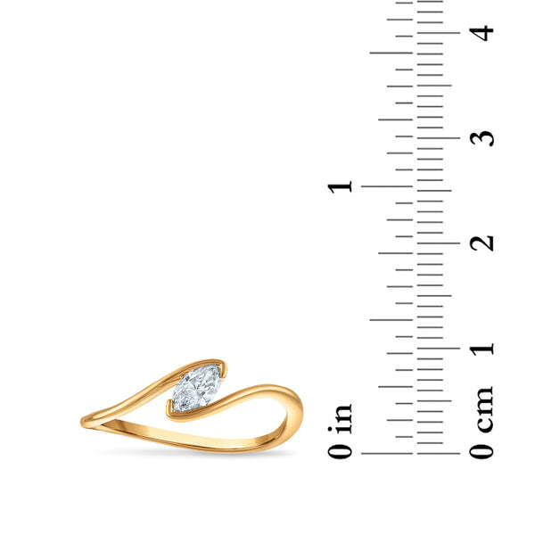 White Diamond Fashion Ring in 10KT Gold