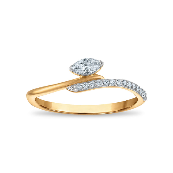 White Diamond Fashion Ring in 10KT Gold