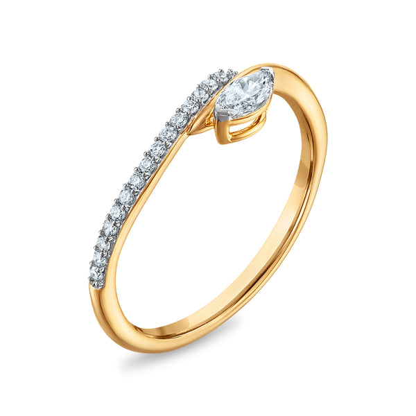 White Diamond Fashion Ring in 10KT Gold