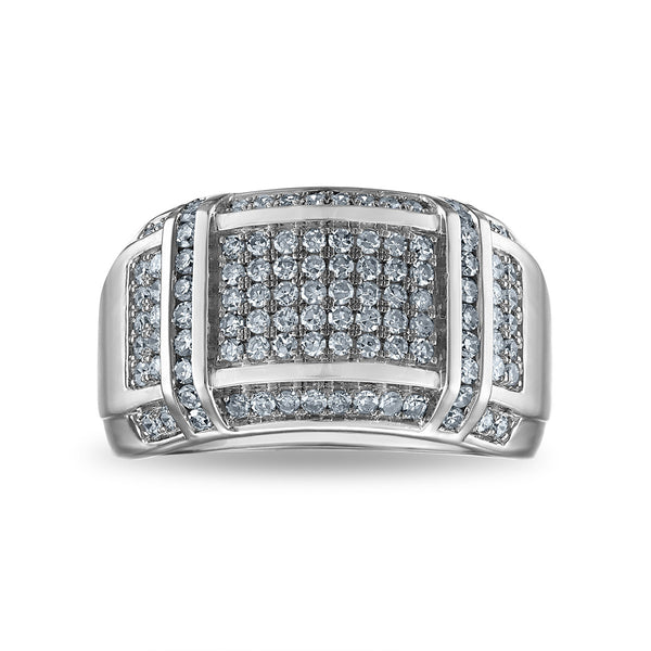 White Diamond Fashion Ring in 925 Silver