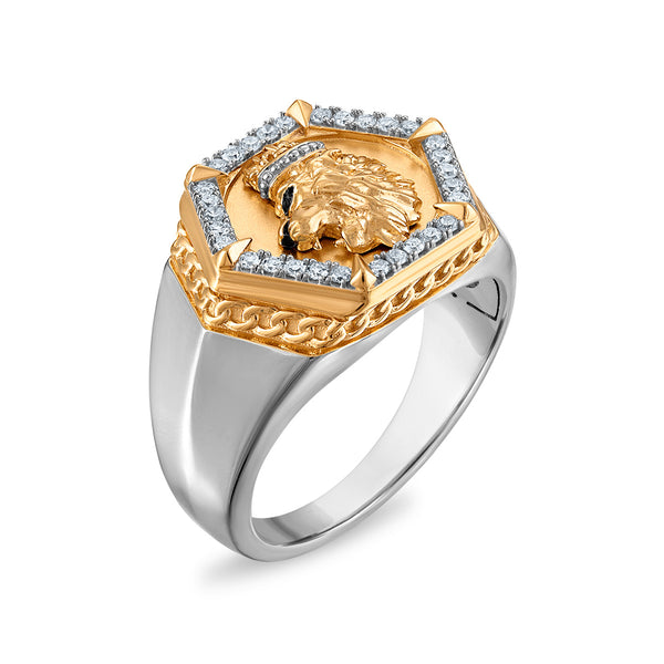 White Diamond Ring in 925 Silver