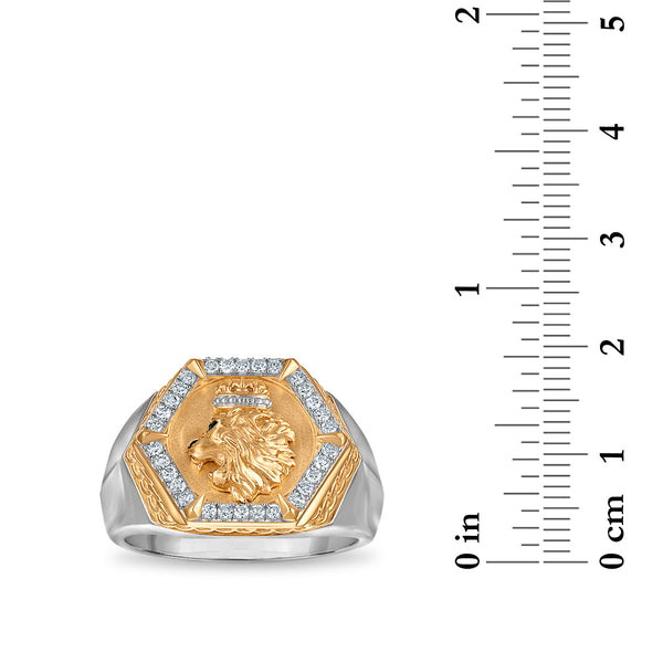 White Diamond Ring in 925 Silver