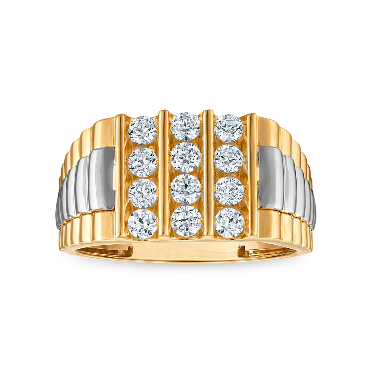 EcoLove 1 CTW Lab Grown Diamond Ring in 10KT White and Yellow Gold