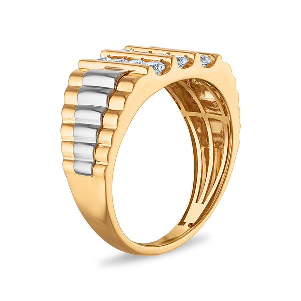 EcoLove 1 CTW Lab Grown Diamond Ring in 10KT White and Yellow Gold