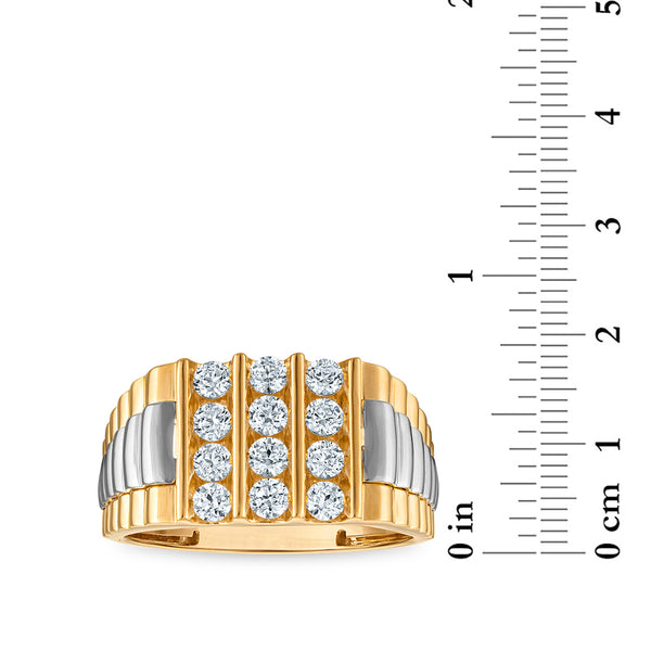 EcoLove 1 CTW Lab Grown Diamond Ring in 10KT White and Yellow Gold