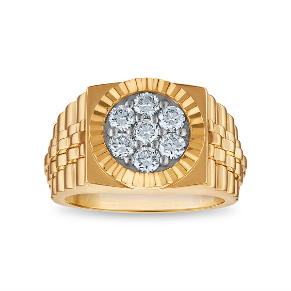 White Diamond Fashion Ring in 10KT Gold