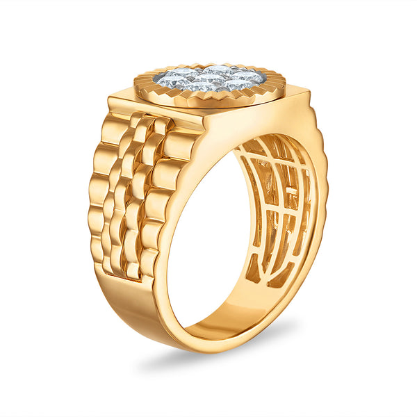 White Diamond Fashion Ring in 10KT Gold