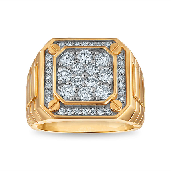 White Diamond Fashion Ring in 10KT Gold